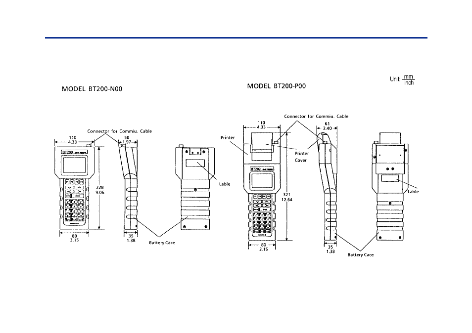 4 dimensions, 4 dimensions -6 | Yokogawa BT200 User Manual | Page 13 / 53