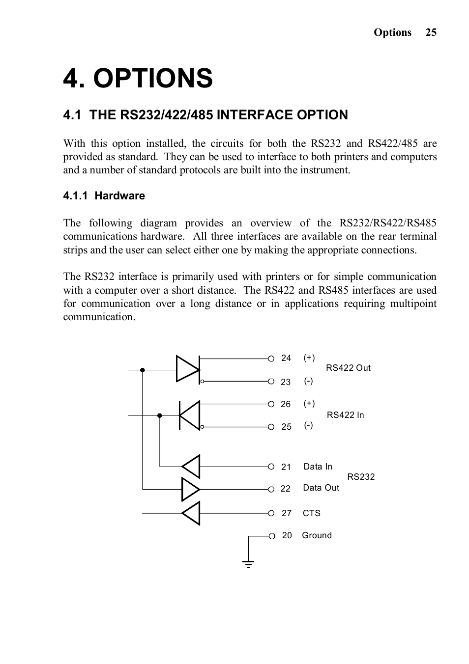 Options | Yokogawa 414 Batch Controller User Manual | Page 27 / 59