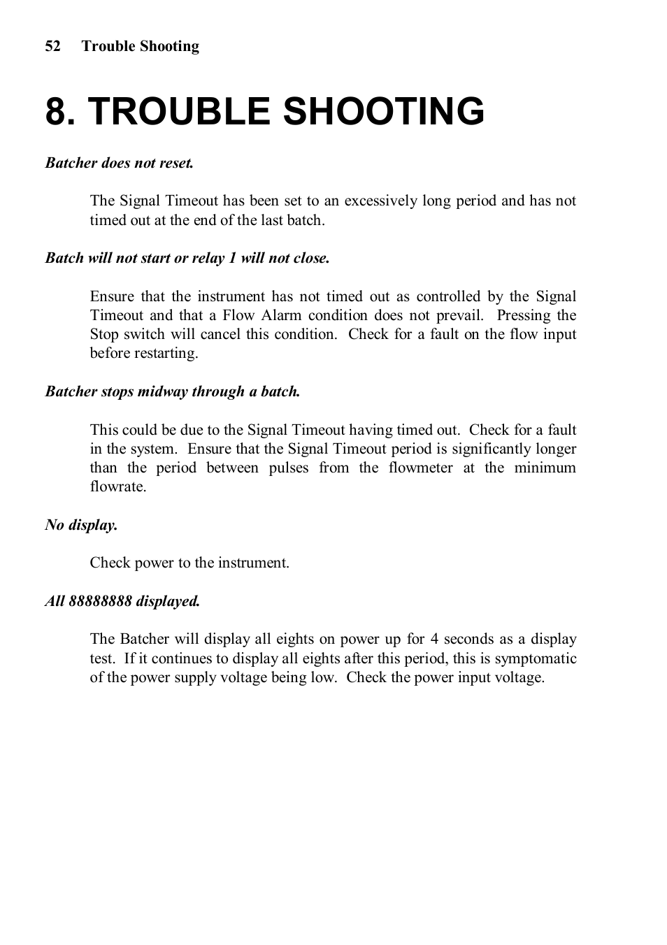 Trouble shooting | Yokogawa 414 Batch Controller User Manual | Page 54 / 59