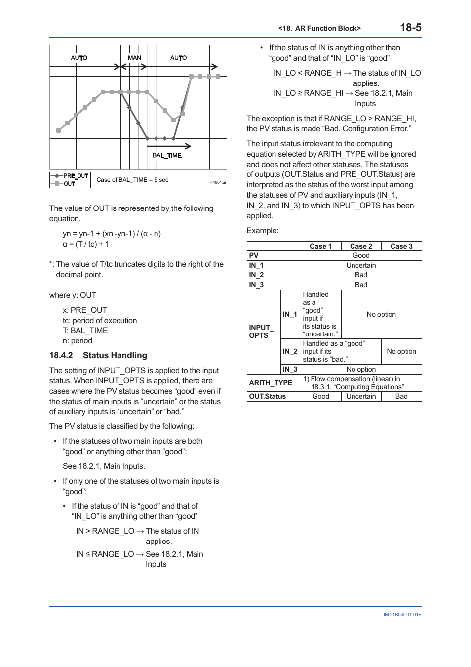 2 status handling, Status handling -5 | Yokogawa YVP110 User Manual | Page 104 / 161