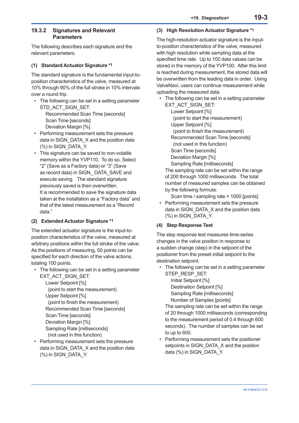 2 signatures and relevant parameters, Signatures and relevant parameters -3 | Yokogawa YVP110 User Manual | Page 107 / 161