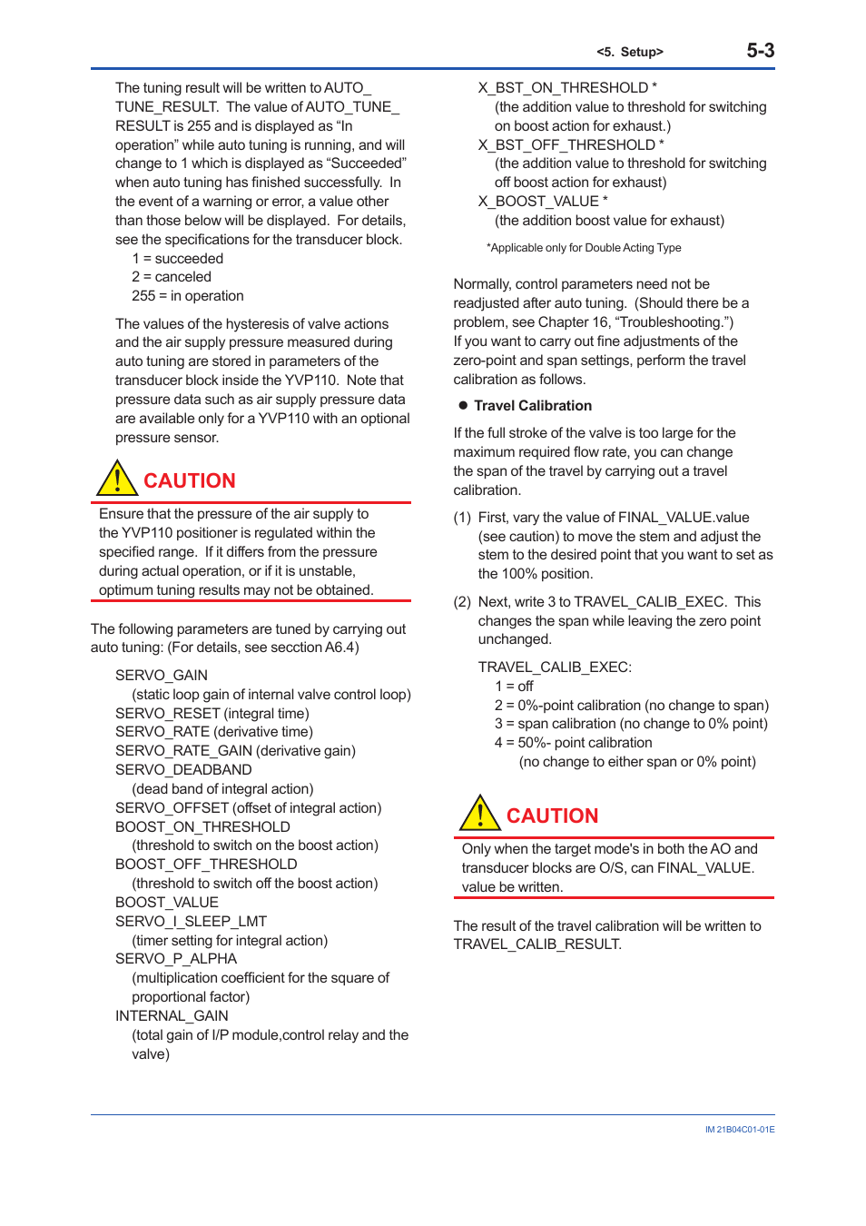 Caution | Yokogawa YVP110 User Manual | Page 36 / 161