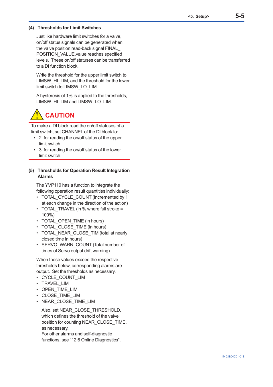 Caution | Yokogawa YVP110 User Manual | Page 38 / 161
