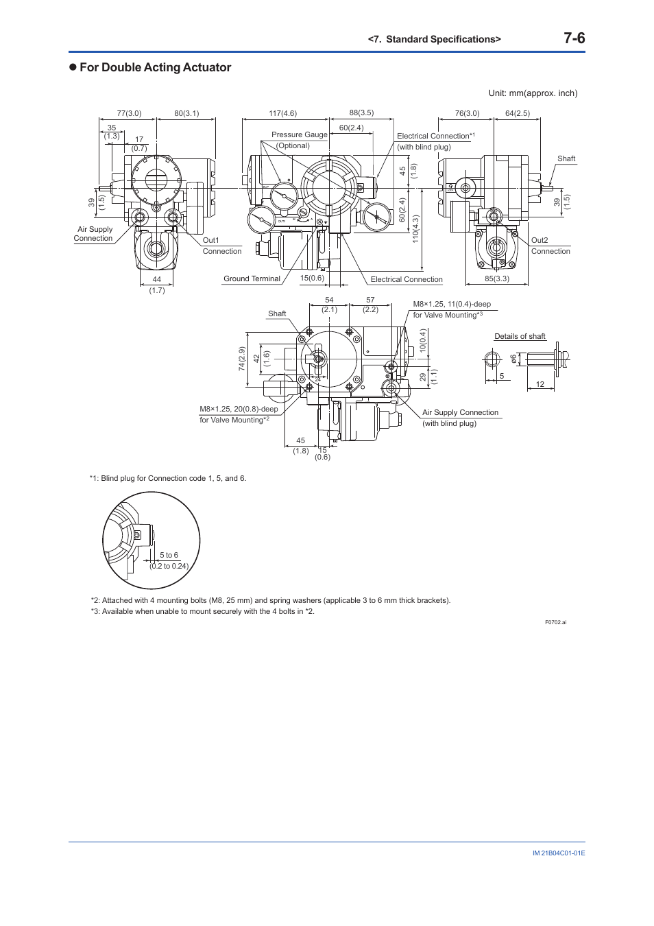 Lfor double acting actuator | Yokogawa YVP110 User Manual | Page 47 / 161