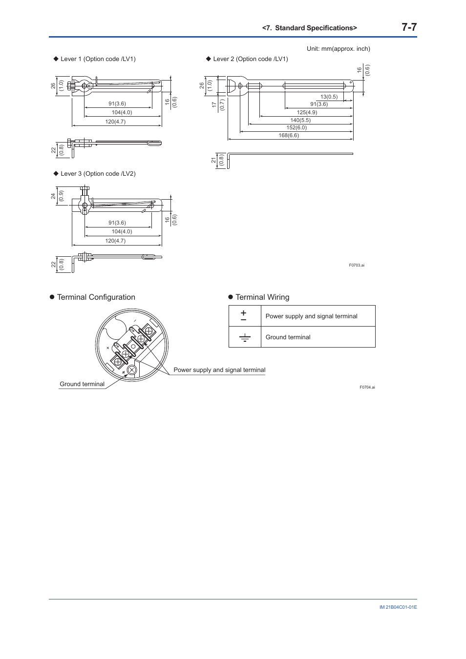 Terminal wiring  terminal configuration | Yokogawa YVP110 User Manual | Page 48 / 161