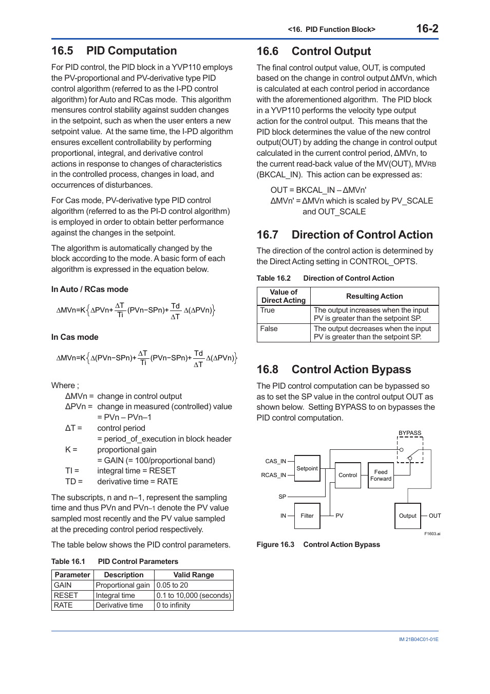 5 pid computation, 6 control output, 7 direction of control action | 8 control action bypass, Pid computation -2, Control output -2, Direction of control action -2, Control action bypass -2 | Yokogawa YVP110 User Manual | Page 83 / 161