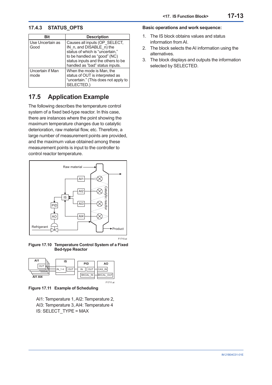 3 status_opts, 5 application example, Status_opts -13 | Application example -13 | Yokogawa YVP110 User Manual | Page 99 / 161