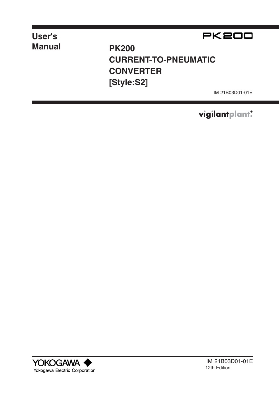 Yokogawa PK200 User Manual | 42 pages