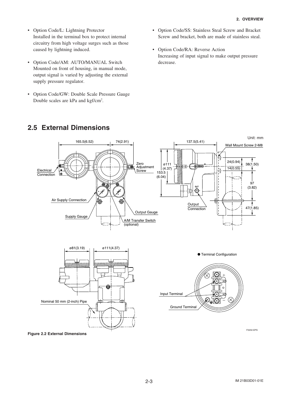 5 external dimensions, External dimensions -3 | Yokogawa PK200 User Manual | Page 12 / 42