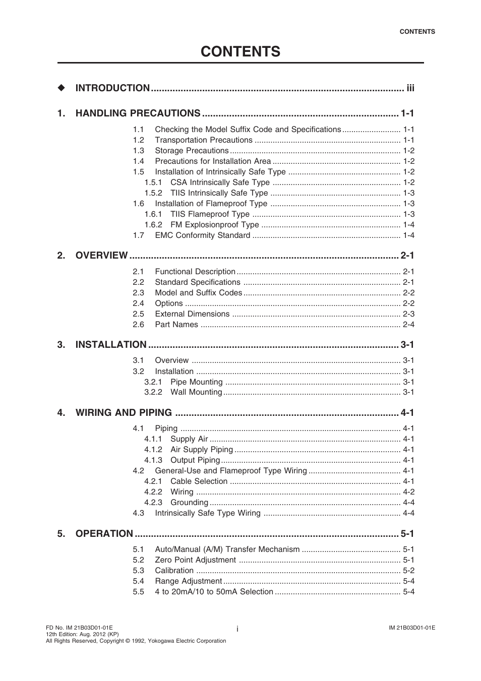 Yokogawa PK200 User Manual | Page 2 / 42