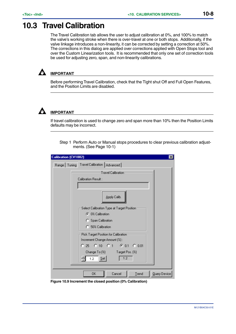 3 travel calibration, Travel calibration -8 | Yokogawa YVP20S User Manual | Page 106 / 177