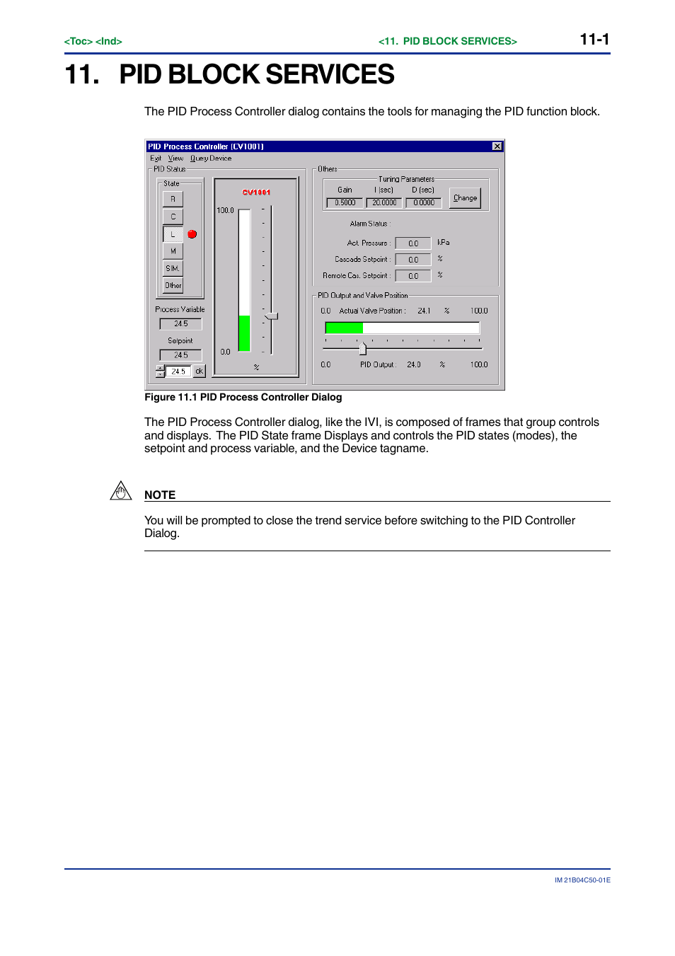 Pid block services, Pid block services -1 | Yokogawa YVP20S User Manual | Page 112 / 177