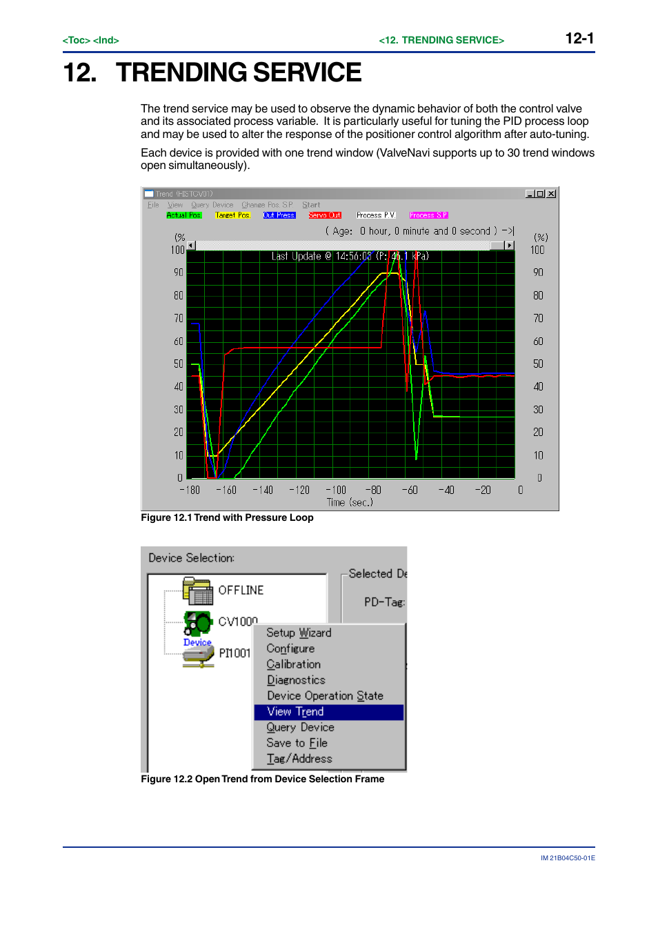 Trending service, Trending service -1 | Yokogawa YVP20S User Manual | Page 116 / 177