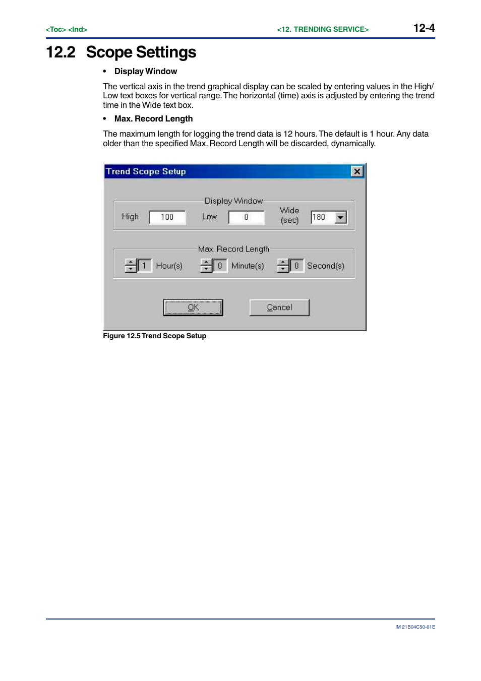 2 scope settings, Scope settings -4 | Yokogawa YVP20S User Manual | Page 119 / 177