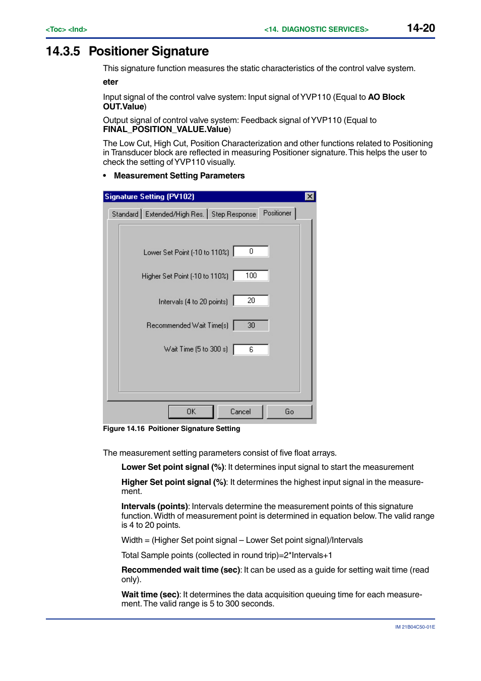 5 positioner signature, Positioner signature -20 | Yokogawa YVP20S User Manual | Page 146 / 177