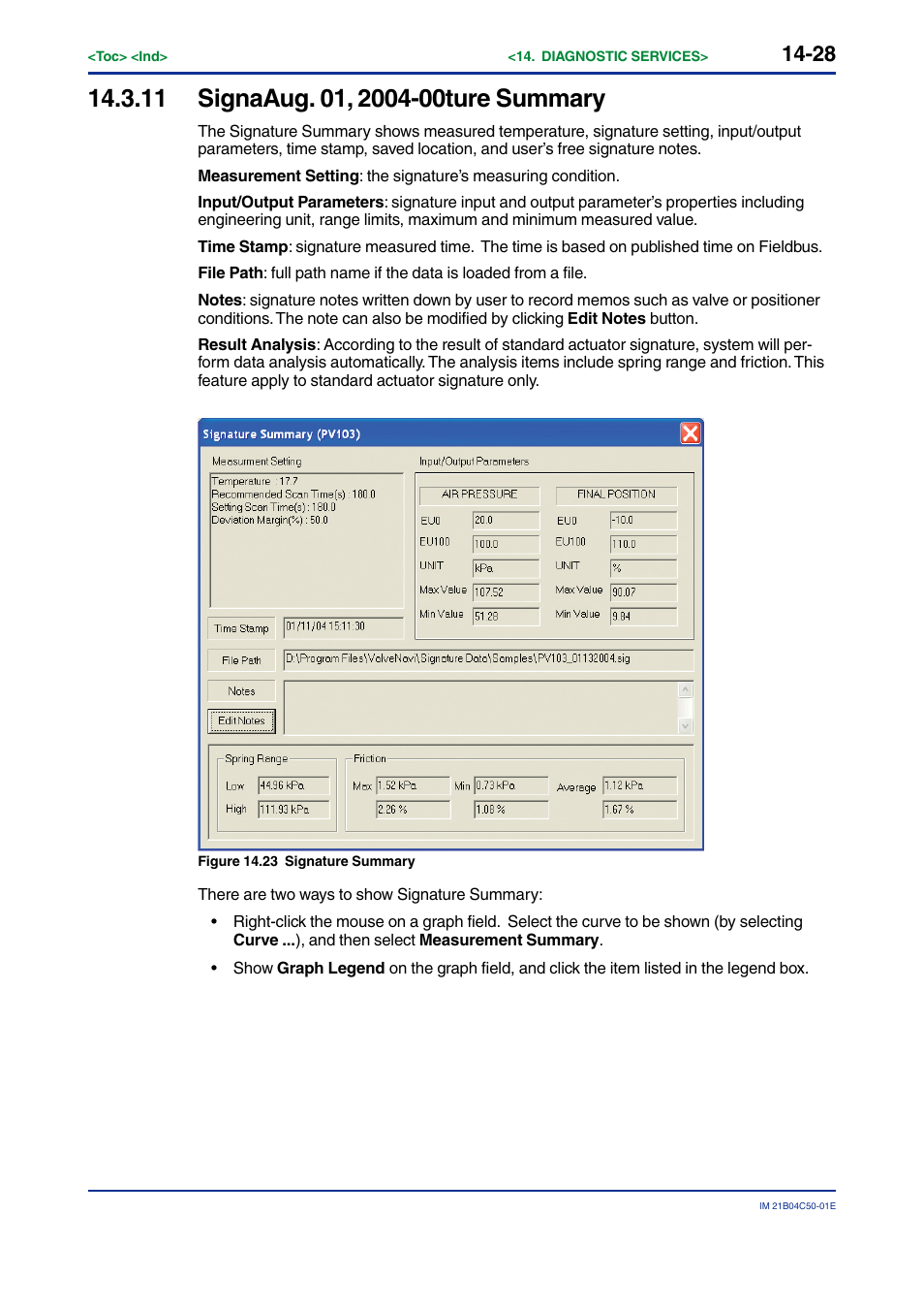 11 signaaug. 01, 2004-00ture summary, Signature summary -28 | Yokogawa YVP20S User Manual | Page 154 / 177