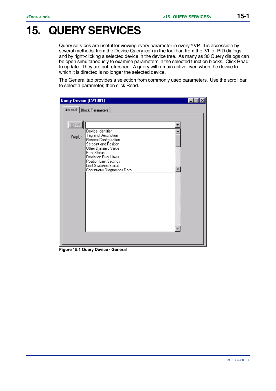 Query services, Query services -1 | Yokogawa YVP20S User Manual | Page 156 / 177