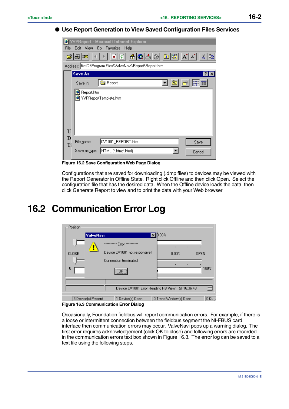 2 communication error log, Communication error log -2 | Yokogawa YVP20S User Manual | Page 160 / 177