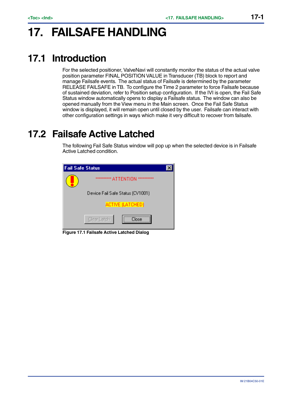 Failsafe handling, 1 introduction, 2 failsafe active latched | Failsafe handling -1, Introduction -1, Failsafe active latched -1 | Yokogawa YVP20S User Manual | Page 162 / 177