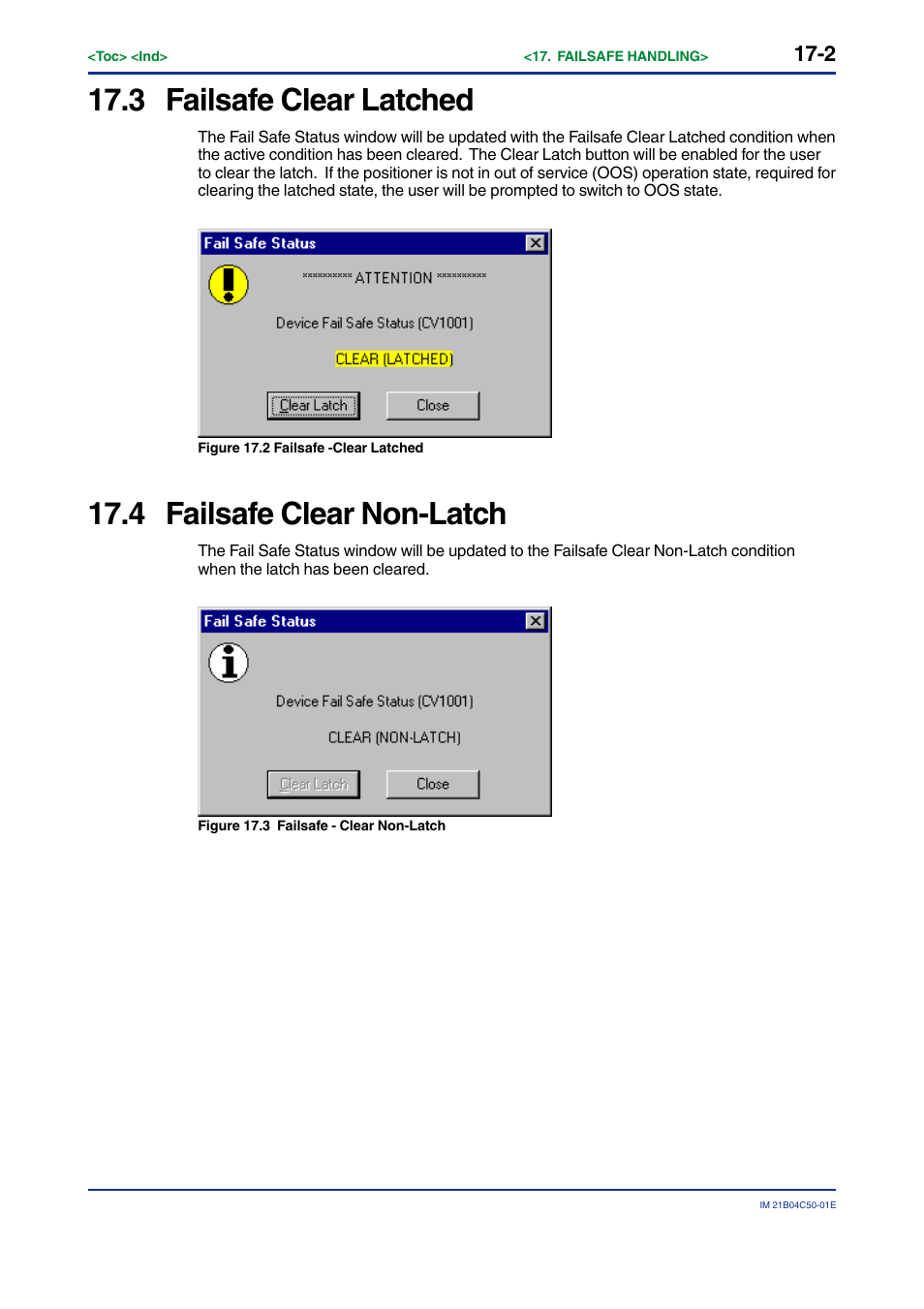 3 failsafe clear latched, 4 failsafe clear non-latch, Failsafe clear latched -2 | Failsafe clear non-latch -2 | Yokogawa YVP20S User Manual | Page 163 / 177