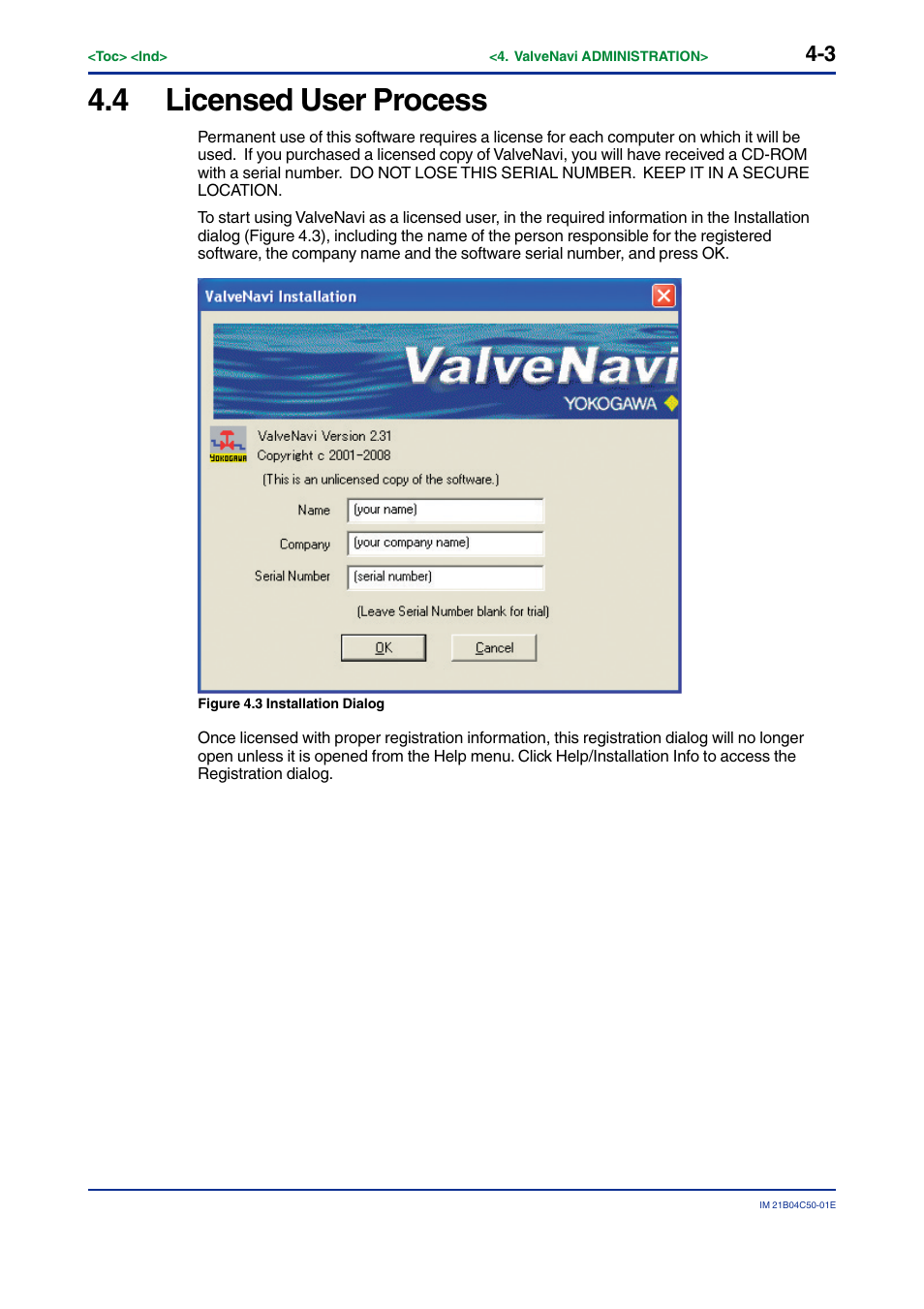 4 licensed user process, Licensed user process -3 | Yokogawa YVP20S User Manual | Page 24 / 177