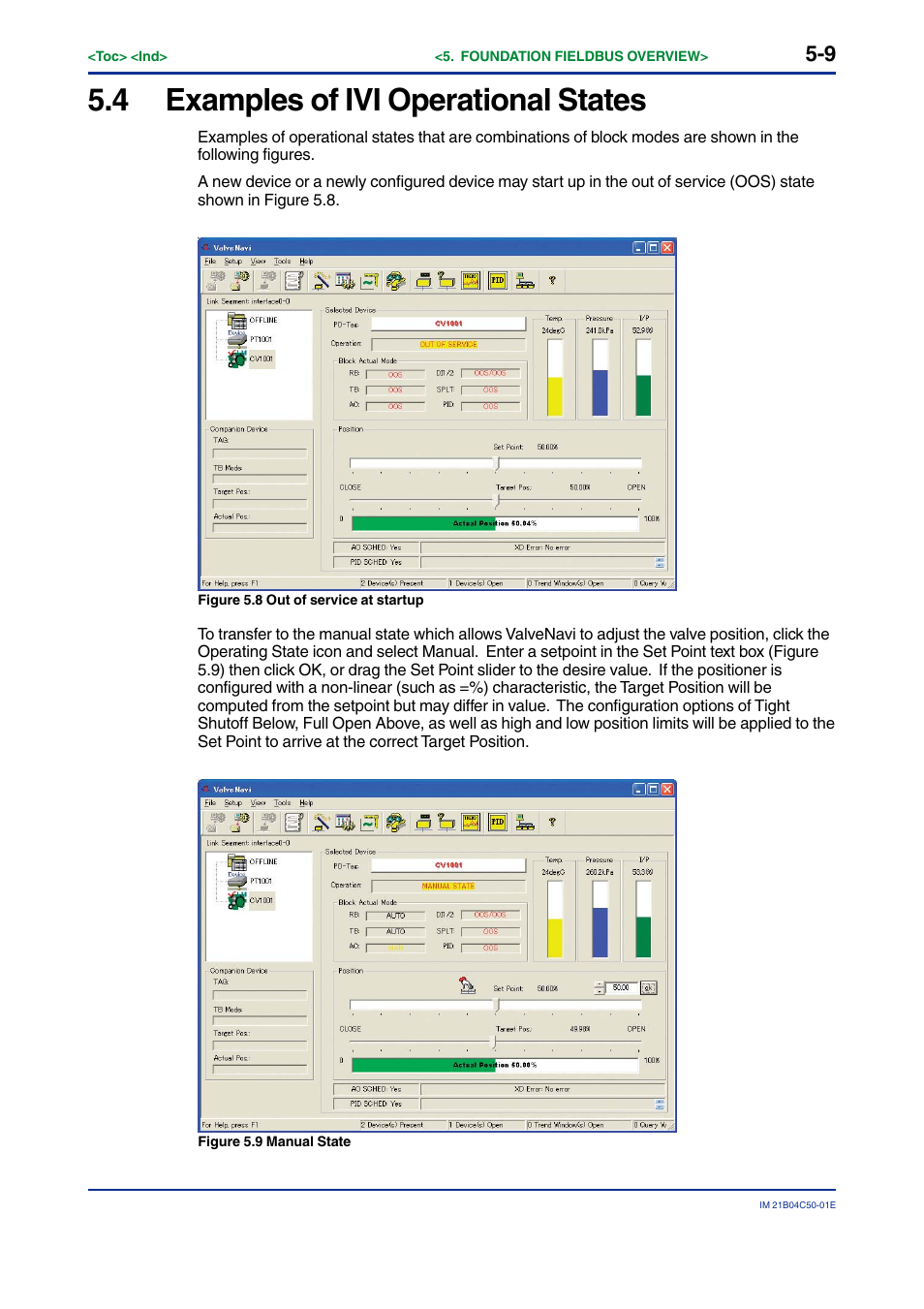 4 examples of ivi operational states, Examples of ivi operational states -9 | Yokogawa YVP20S User Manual | Page 38 / 177