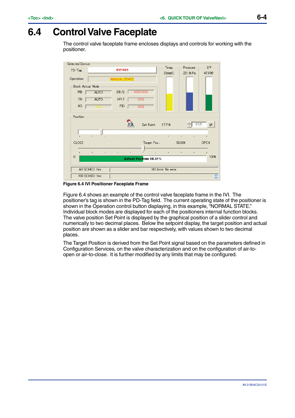 4 control valve faceplate, Control valve faceplate -4 | Yokogawa YVP20S User Manual | Page 45 / 177