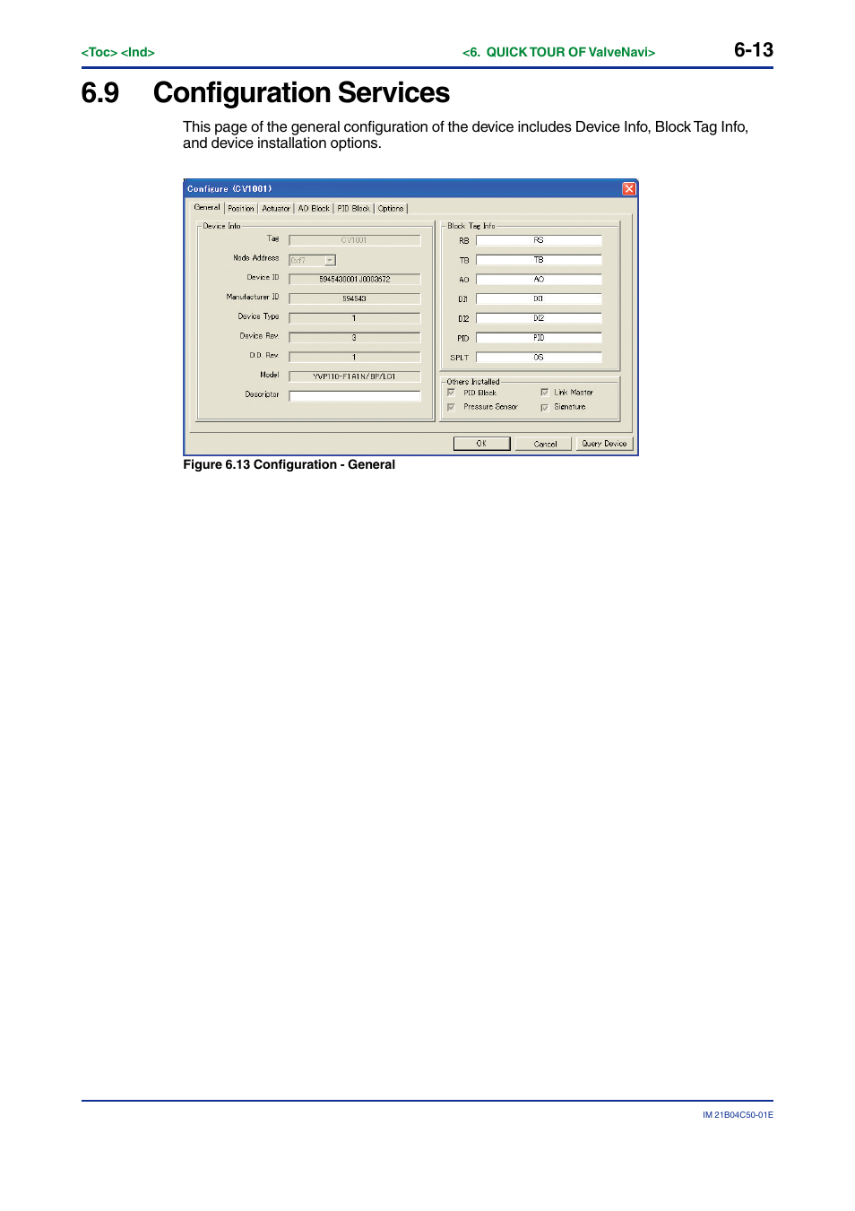 9 configuration services, Configuration services -13 | Yokogawa YVP20S User Manual | Page 54 / 177