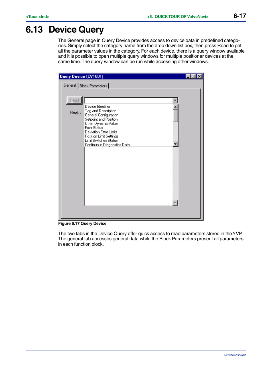 13 device query, Device query -17 | Yokogawa YVP20S User Manual | Page 58 / 177