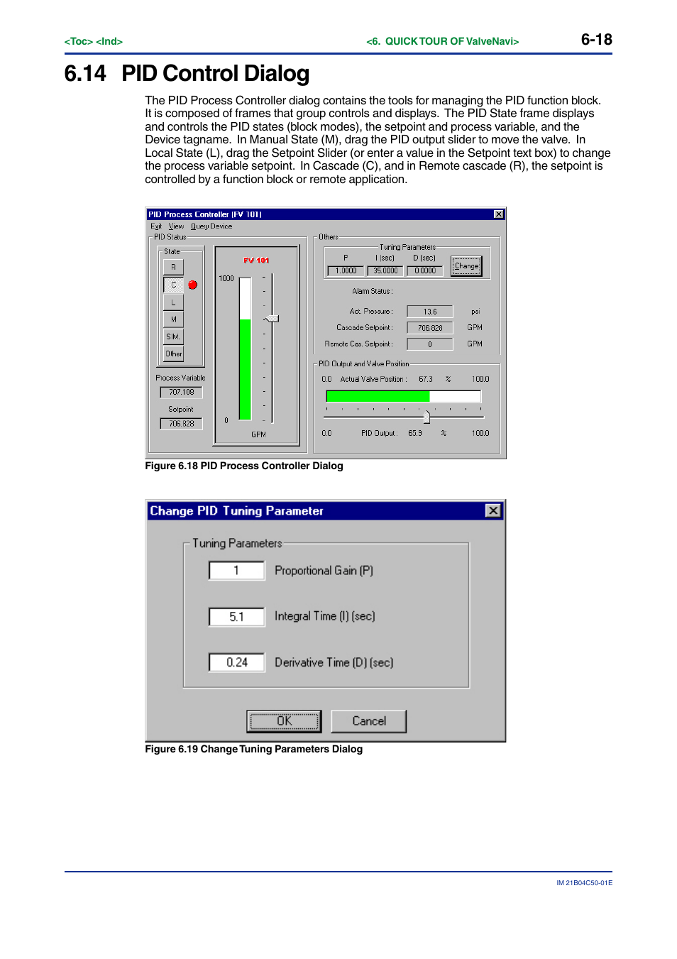 14 pid control dialog, Pid control dialog -18 | Yokogawa YVP20S User Manual | Page 59 / 177