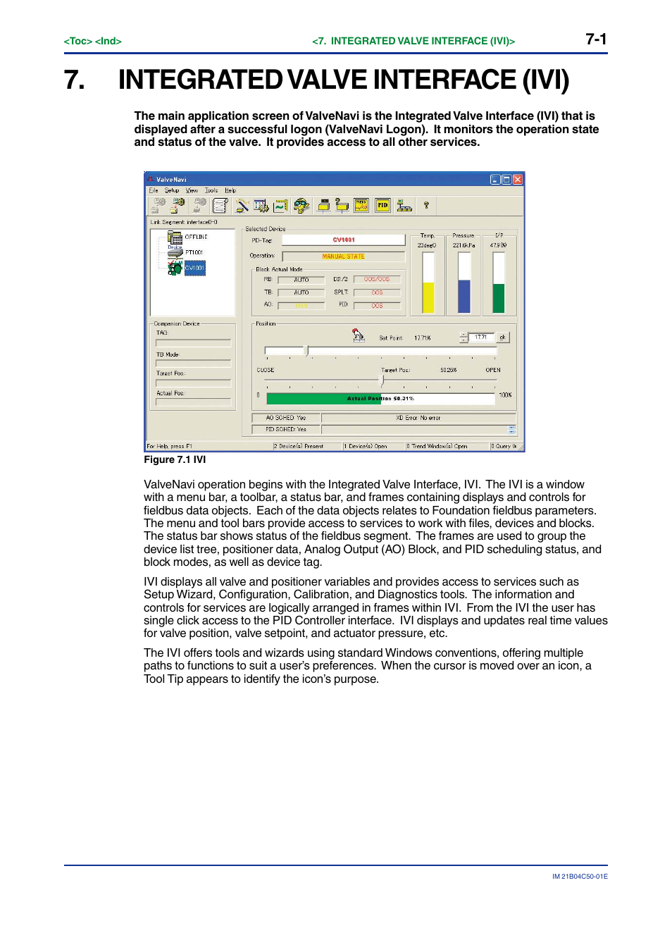 Integrated valve interface (ivi), Integrated valve interface (ivi) -1 | Yokogawa YVP20S User Manual | Page 62 / 177