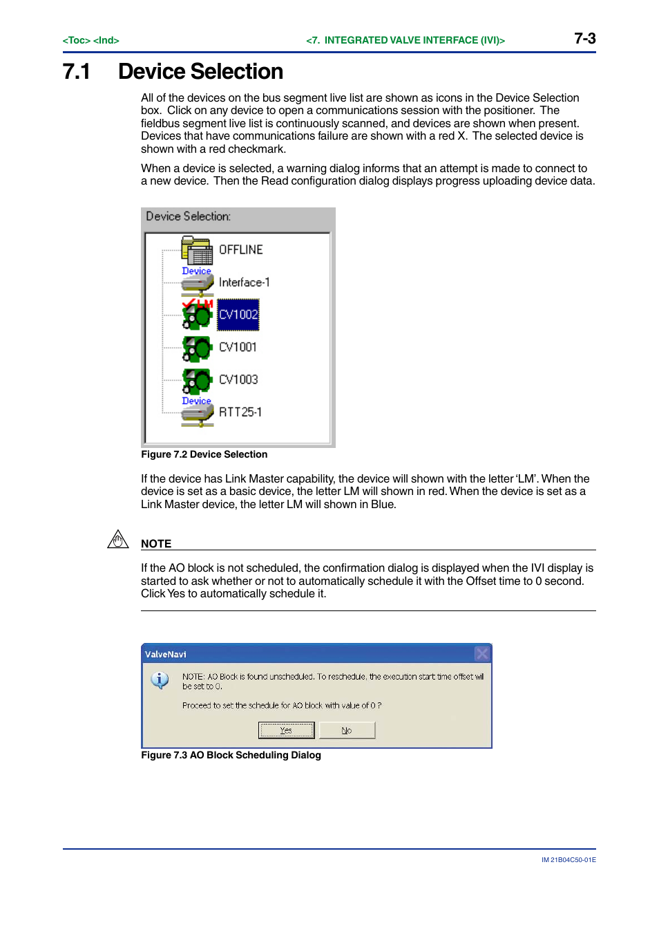 1 device selection, Device selection -3 | Yokogawa YVP20S User Manual | Page 64 / 177