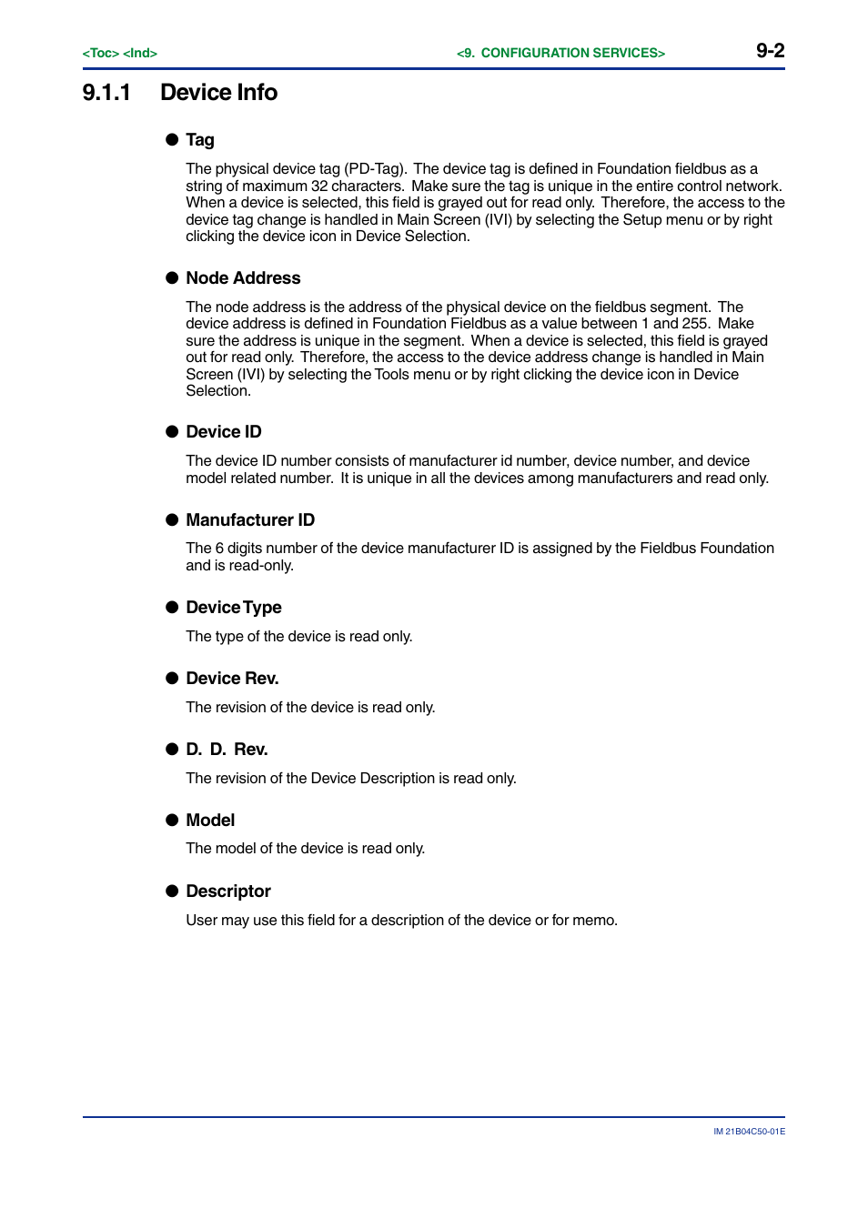 1 device info, Device info -2 | Yokogawa YVP20S User Manual | Page 79 / 177