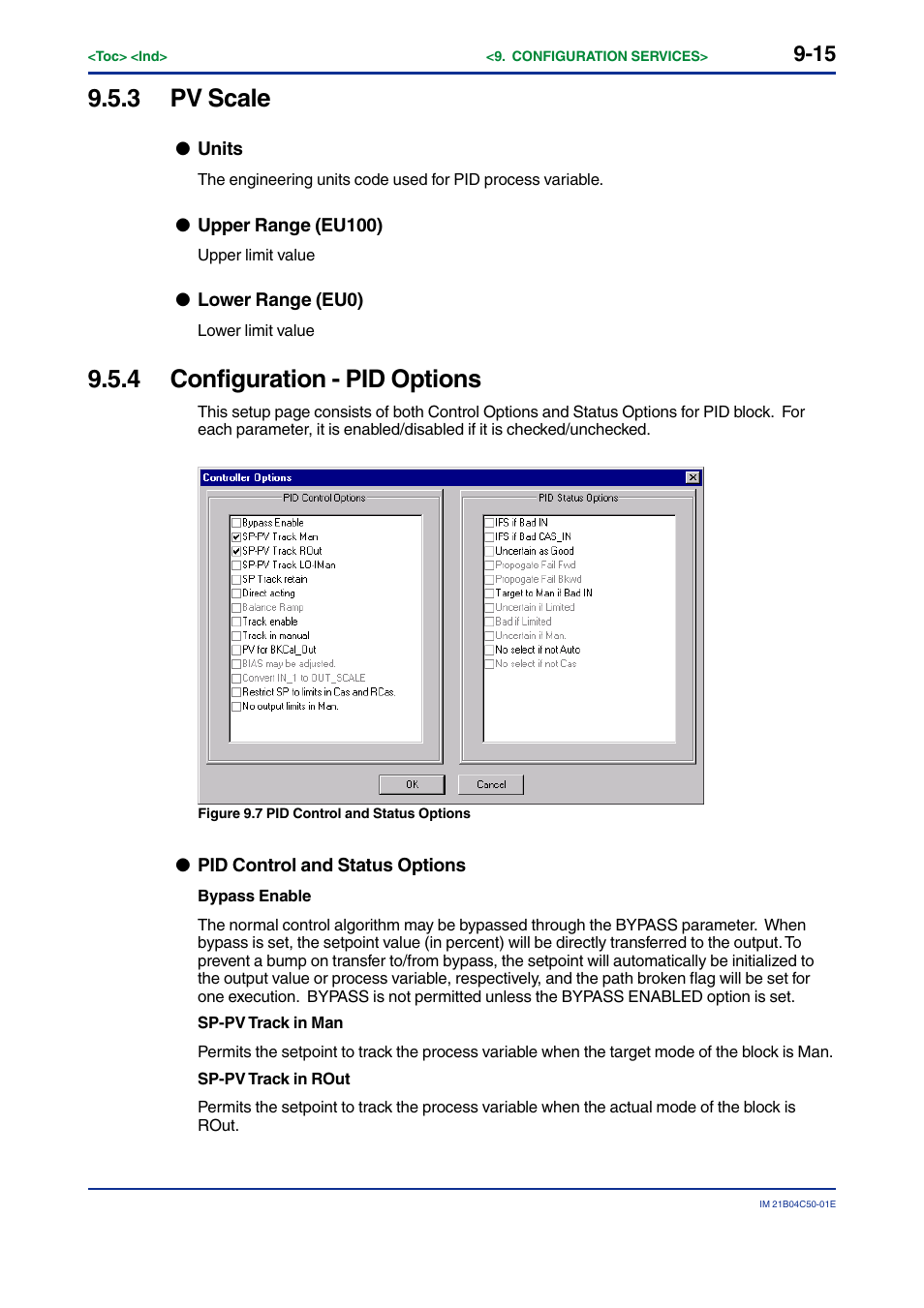 3 pv scale, 4 configuration - pid options, Pv scale -15 | Configuration - pid options -15 | Yokogawa YVP20S User Manual | Page 92 / 177