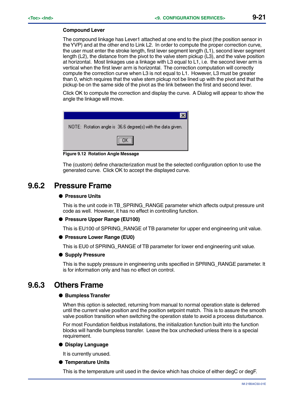 2 pressure frame, 3 others frame, Pressure frame -21 | Others frame -21 | Yokogawa YVP20S User Manual | Page 98 / 177