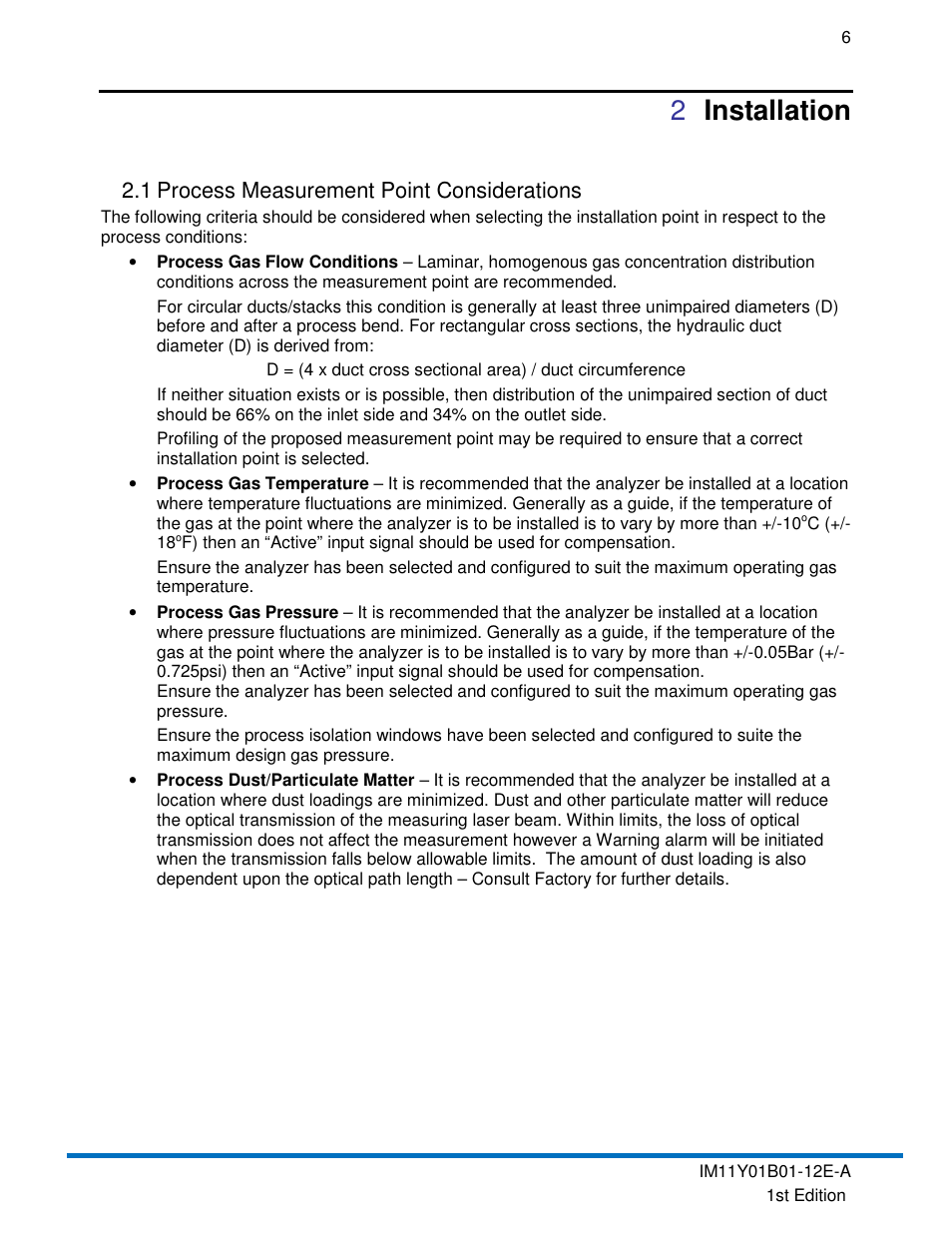 2 installation, 2installation | Yokogawa In-Situ Gas Analyzer TDLS200 User Manual | Page 6 / 39