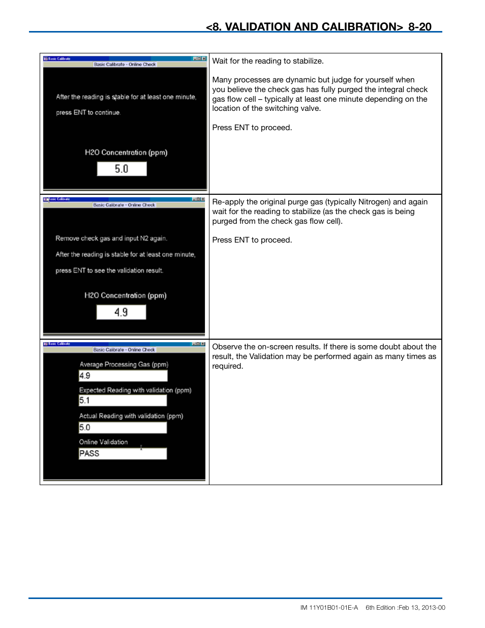 Validation and calibration | Yokogawa In-Situ Gas Analyzer TDLS200 User Manual | Page 120 / 144