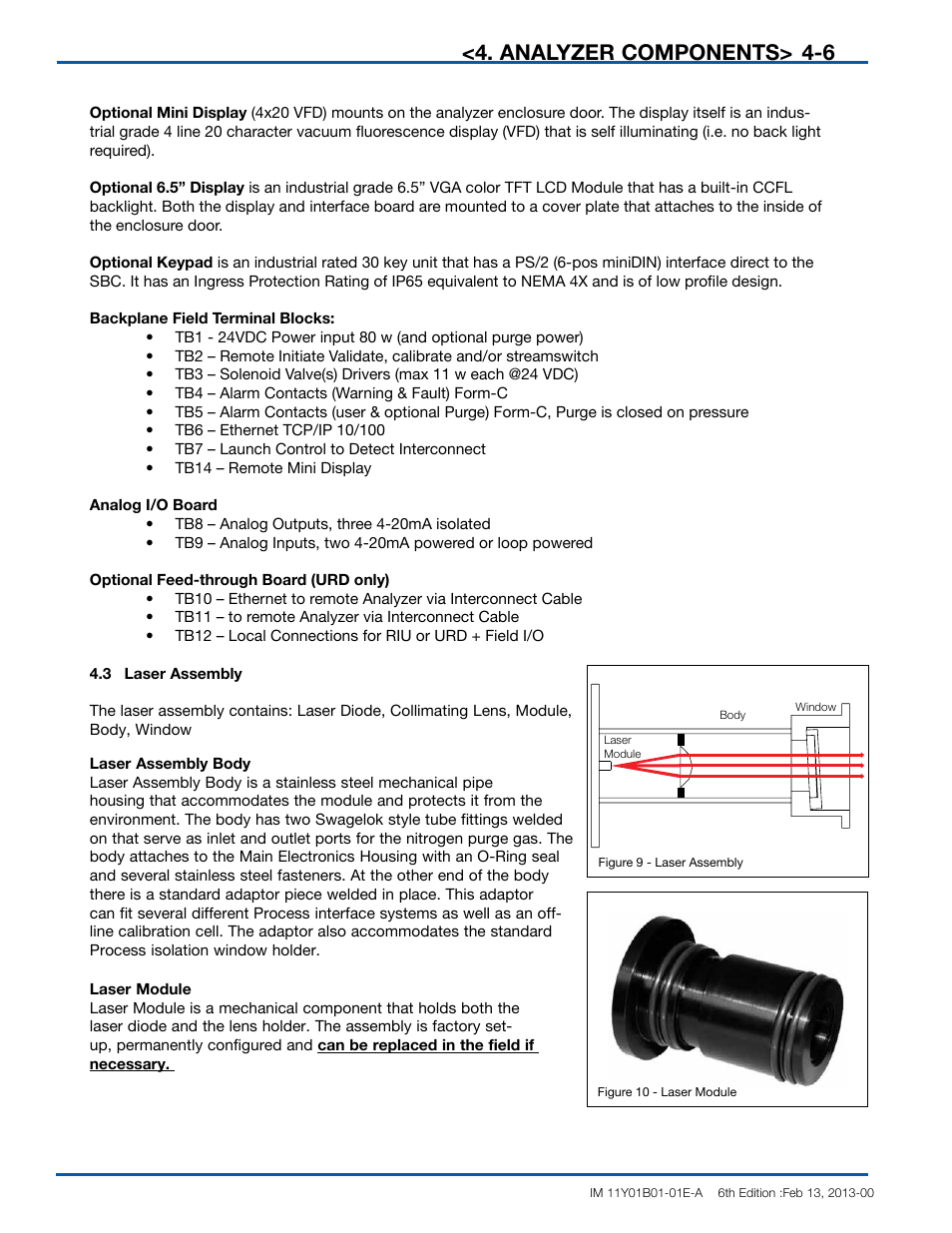 Analyzer components | Yokogawa In-Situ Gas Analyzer TDLS200 User Manual | Page 25 / 144