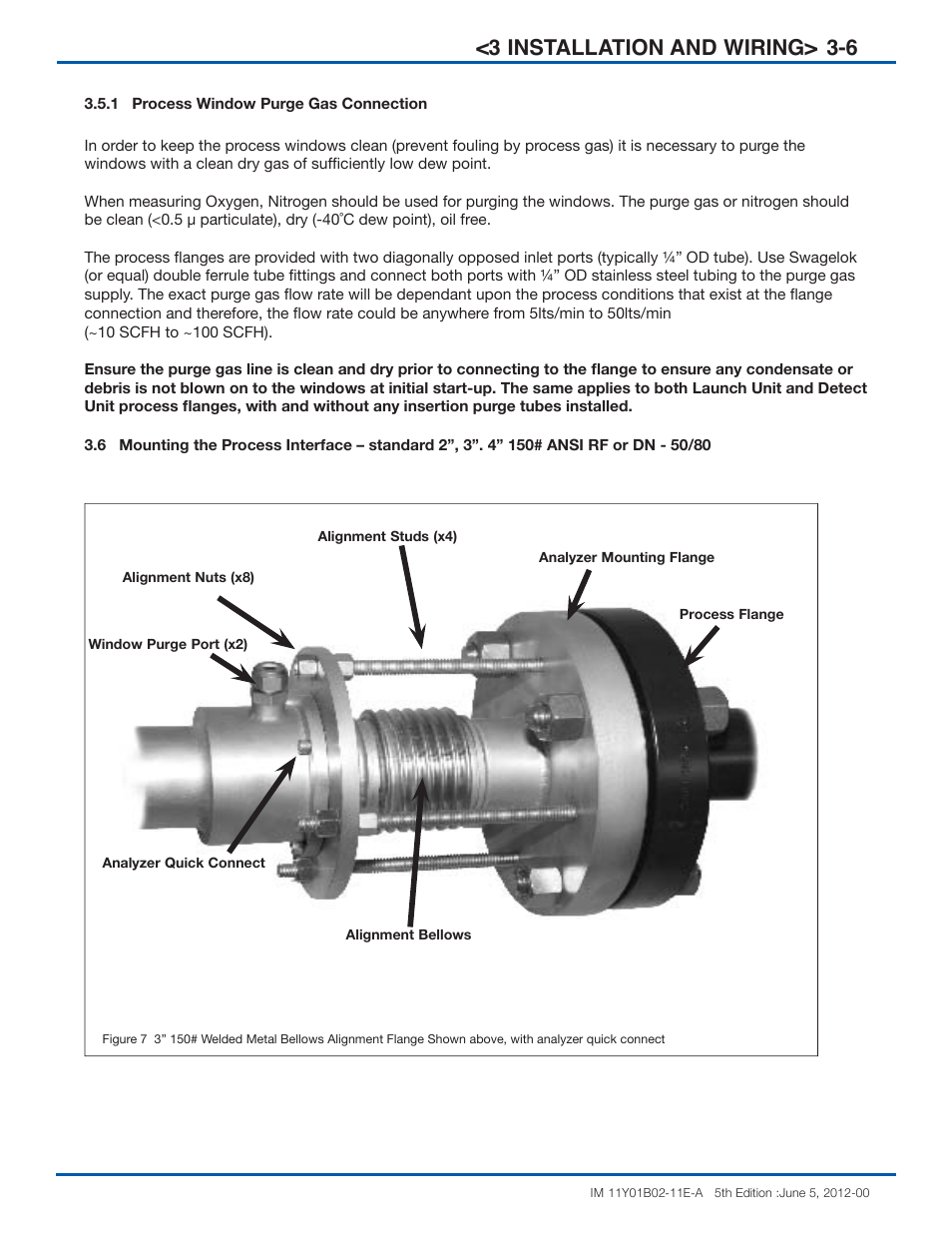 3 installation and wiring> 3-6 | Yokogawa In-Situ Gas Analyzer TDLS200 User Manual | Page 19 / 40
