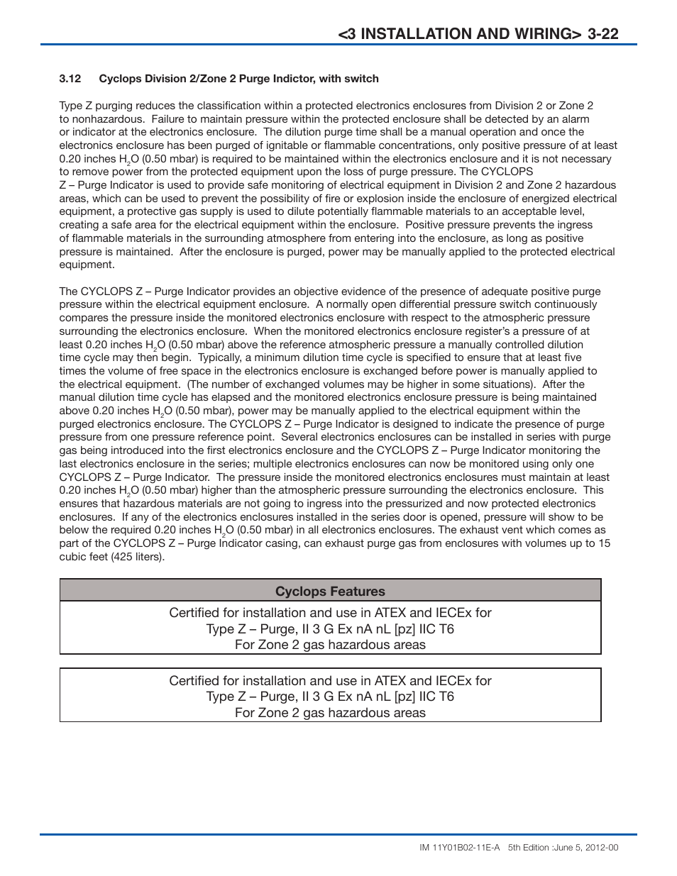 3 installation and wiring> 3-22 | Yokogawa In-Situ Gas Analyzer TDLS200 User Manual | Page 35 / 40