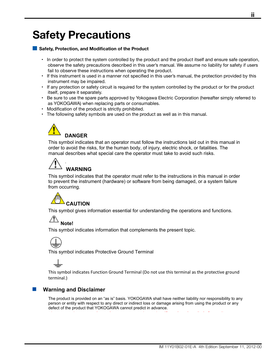 Safety precautions | Yokogawa Extractive Oxygen Gas Analyzer TDLS220 User Manual | Page 3 / 84
