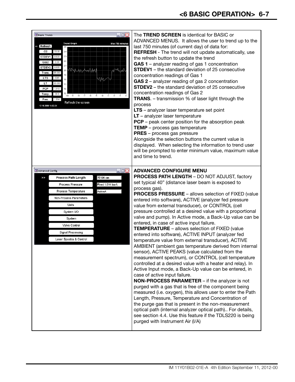 6 basic operation> 6-7 | Yokogawa Extractive Oxygen Gas Analyzer TDLS220 User Manual | Page 37 / 84