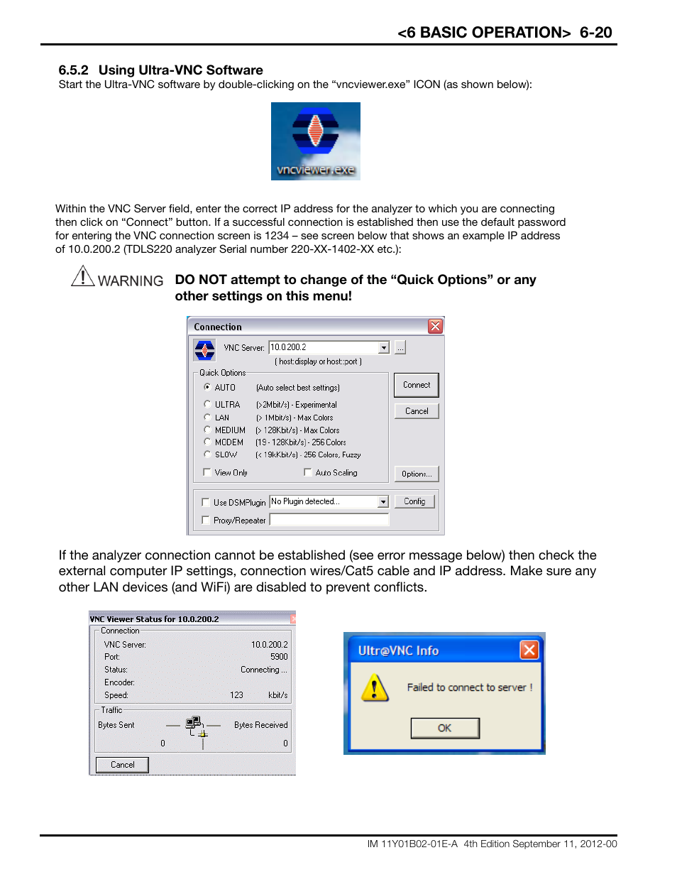 6 basic operation> 6-20 | Yokogawa Extractive Oxygen Gas Analyzer TDLS220 User Manual | Page 50 / 84