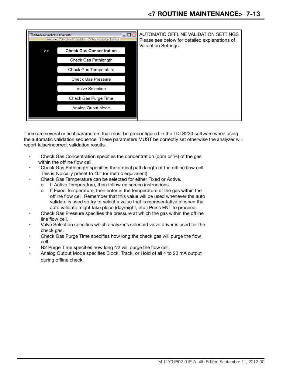 7 routine maintenance> 7-13 | Yokogawa Extractive Oxygen Gas Analyzer TDLS220 User Manual | Page 66 / 84