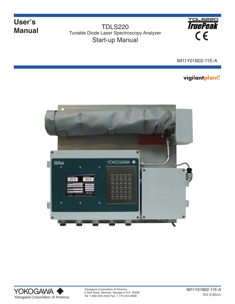 Yokogawa Extractive Oxygen Gas Analyzer TDLS220 User Manual | 20 pages