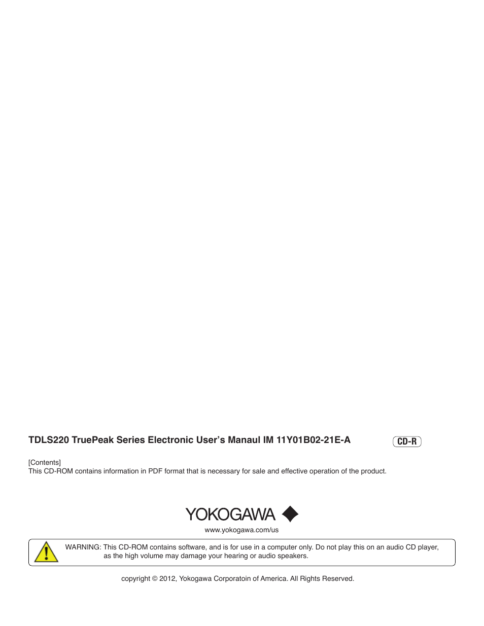 Yokogawa Extractive Oxygen Gas Analyzer TDLS220 User Manual | Page 19 / 20