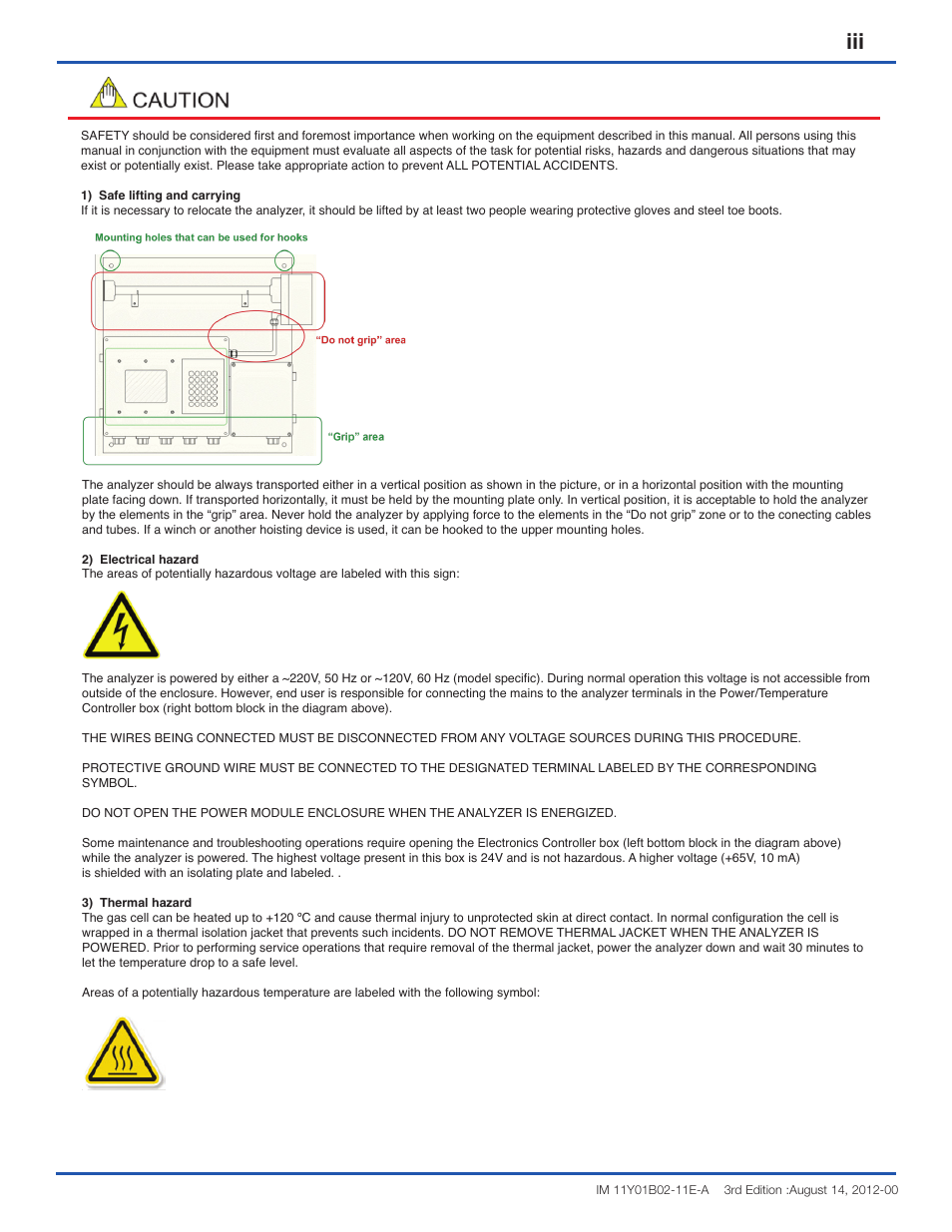 4 <1 quick start> 1-5iii | Yokogawa Extractive Oxygen Gas Analyzer TDLS220 User Manual | Page 4 / 20