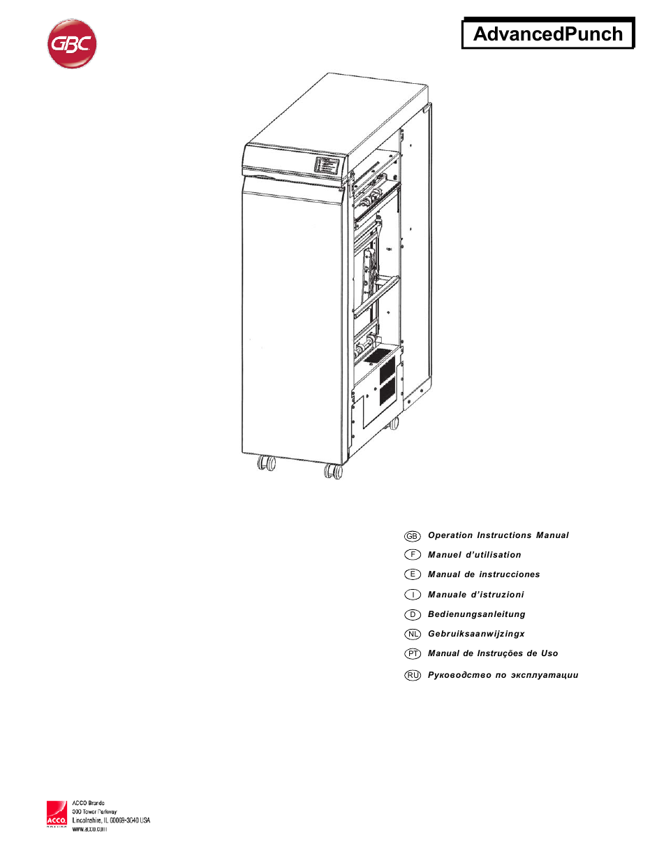 GBC AdvancedPunch User Manual | 50 pages