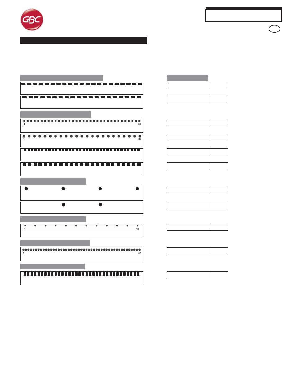 Advancedpunch, Perforatiepatronen | GBC AdvancedPunch User Manual | Page 36 / 50