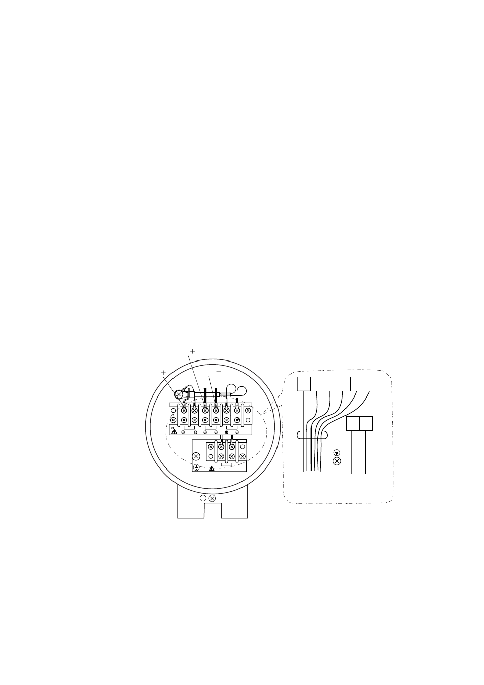 5 piping for blowback, 2 preparation for wiring to detectors, Figure 5.4 detector terminals | Yokogawa Multi Channel Oxygen Analyzer System ZR22/AV550G User Manual | Page 86 / 234